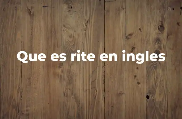 El concepto detrás de los ritos en la cultura humana