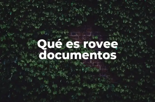 Qué es Rovee Documentos