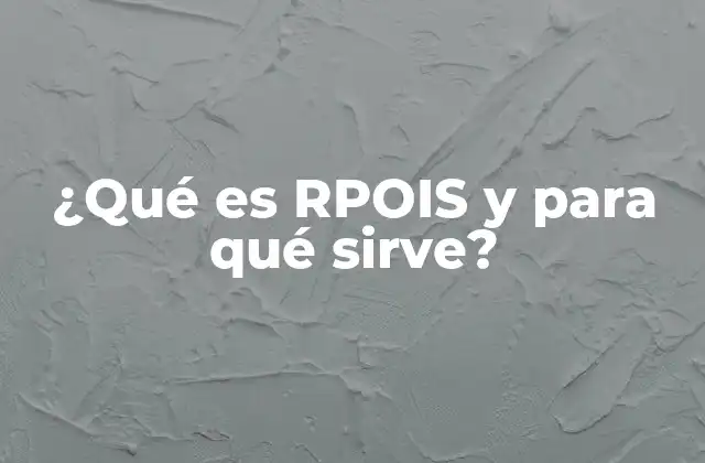 ¿qué es Rpois y para Qué Sirve?