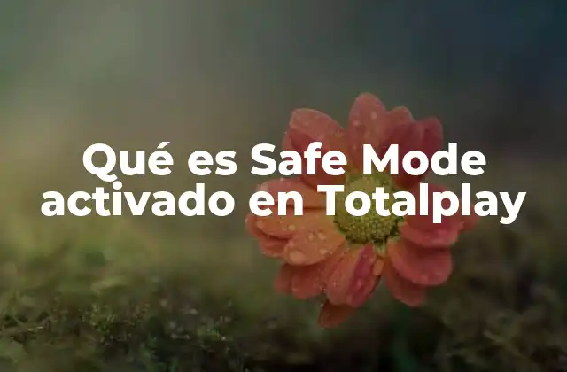 Cómo identificar que Safe Mode está activado en Totalplay