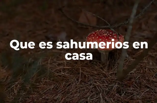 Que es Sahumerios en Casa