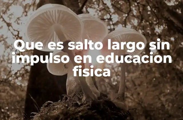 Que es Salto Largo sin Impulso en Educacion Fisica