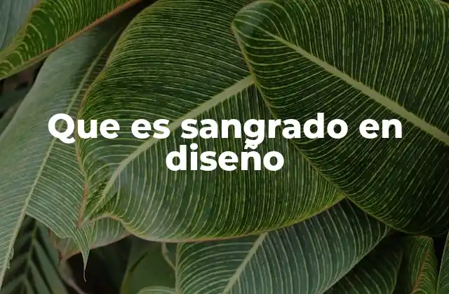 Que es Sangrado en Diseño