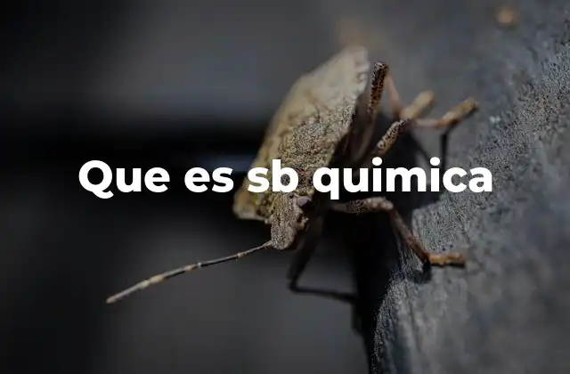 Que es Sb Quimica