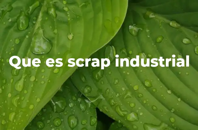 Que es Scrap Industrial