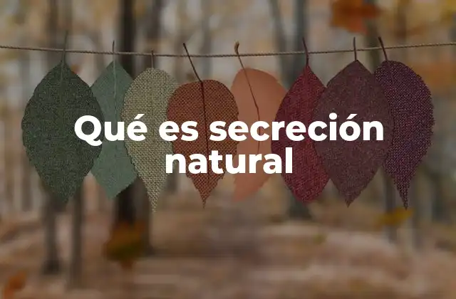Qué es Secreción Natural 2 El papel de las glándulas en el proceso de secreción