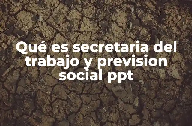 Qué es Secretaria Del Trabajo y Prevision Social Ppt