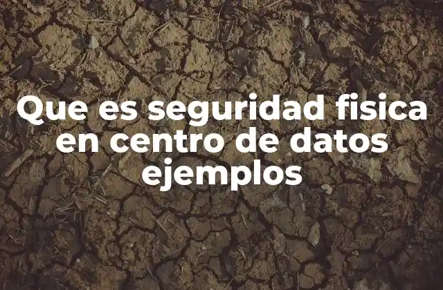 Que es Seguridad Fisica en Centro de Datos Ejemplos