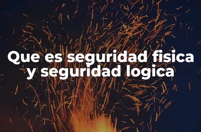 Que es Seguridad Fisica y Seguridad Logica