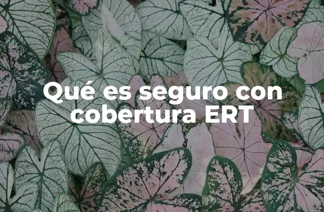Qué es Seguro con Cobertura Ert