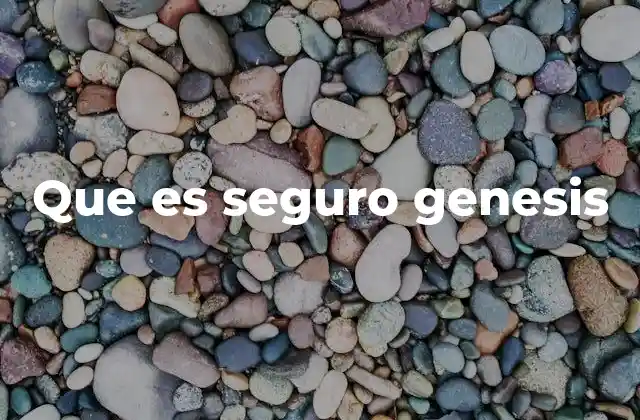 Que es Seguro Genesis