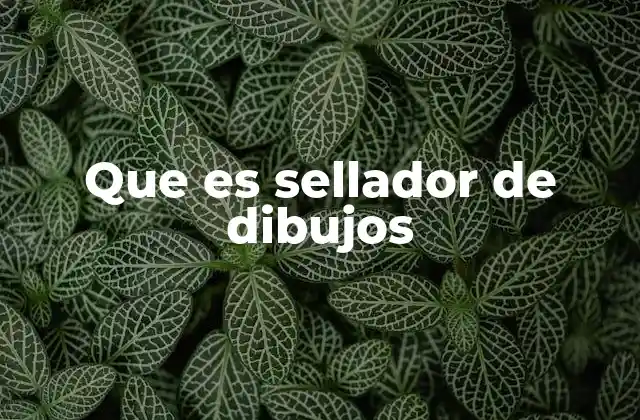 Que es Sellador de Dibujos