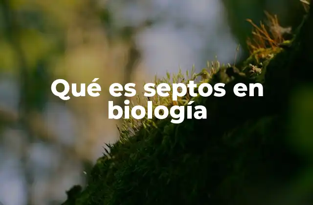Qué es Septos en Biología