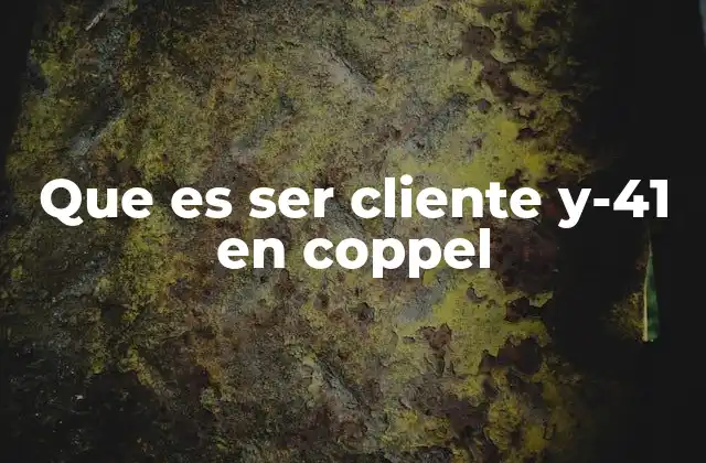 Que es Ser Cliente Y-41 en Coppel
