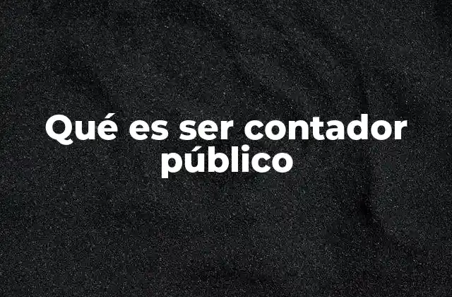 El rol del contador público en la gestión estatal