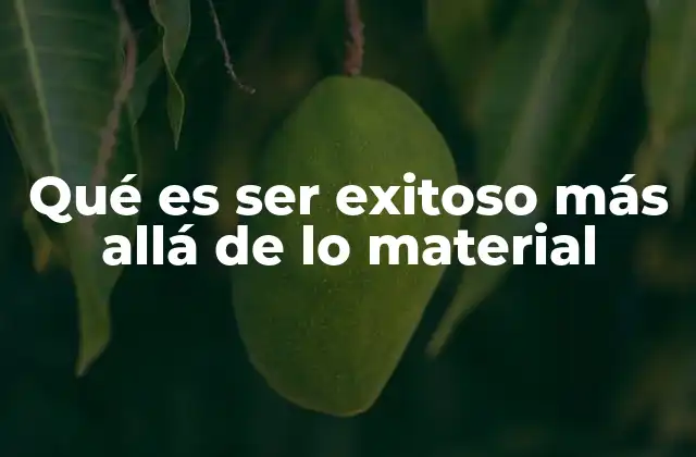 El éxito no material como filosofía de vida