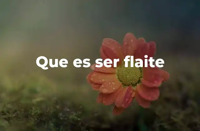 Que es Ser Flaite