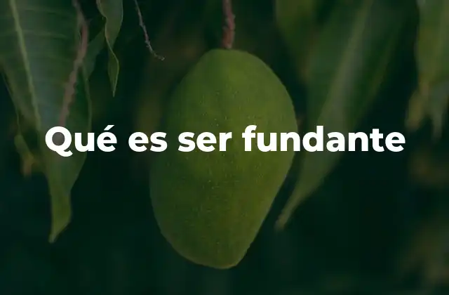 Qué es Ser Fundante