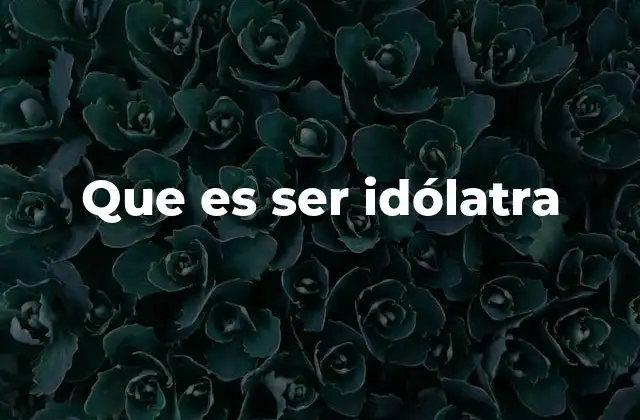 Que es Ser Idólatra 2 El fenómeno de la adoración excesiva en diferentes contextos