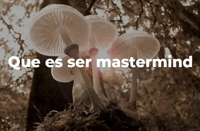 Que es Ser Mastermind