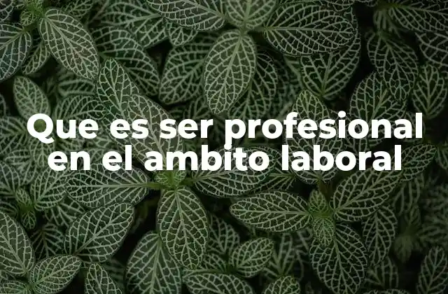 La importancia de actuar con profesionalismo en el entorno de trabajo