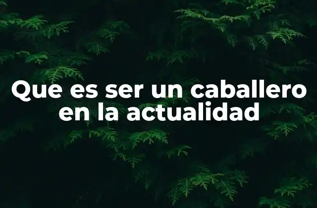 La evolución del concepto de caballero