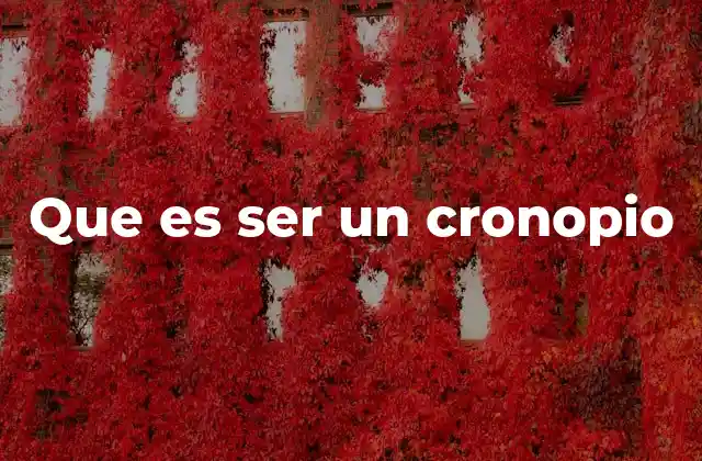 Que es Ser un Cronopio