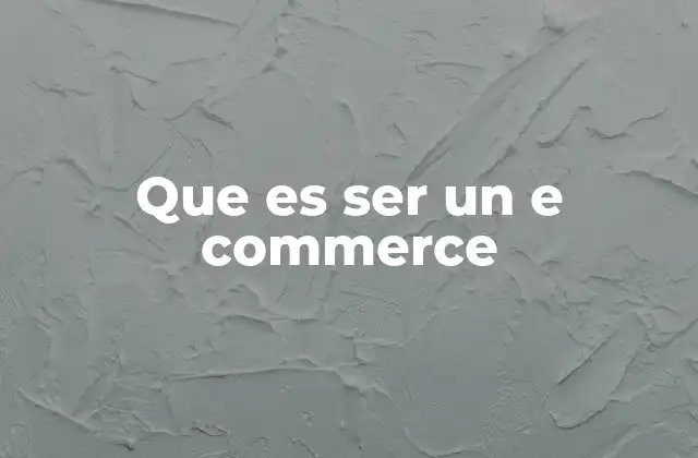 Que es Ser un e Commerce