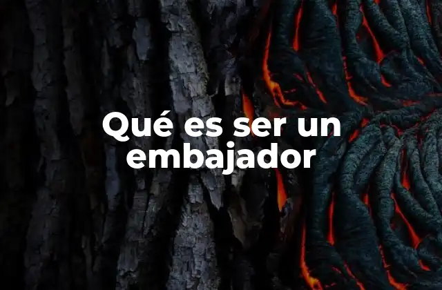 Qué es Ser un Embajador