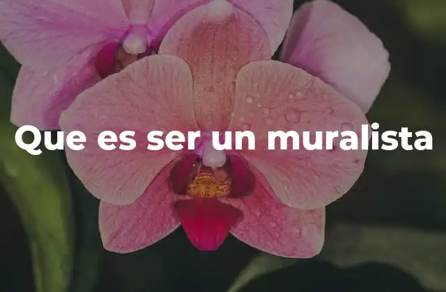 Que es Ser un Muralista