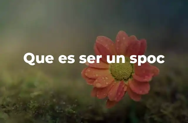 Que es Ser un Spoc