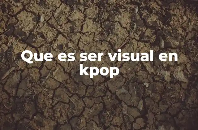 Que es Ser Visual en Kpop