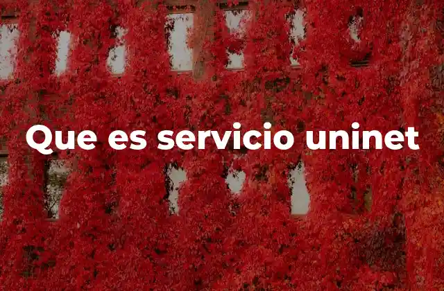 Que es Servicio Uninet