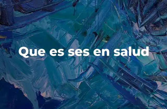 Que es Ses en Salud