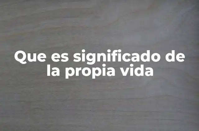 La búsqueda del sentido en la existencia humana
