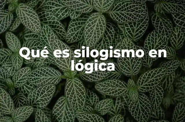 Qué es Silogismo en Lógica