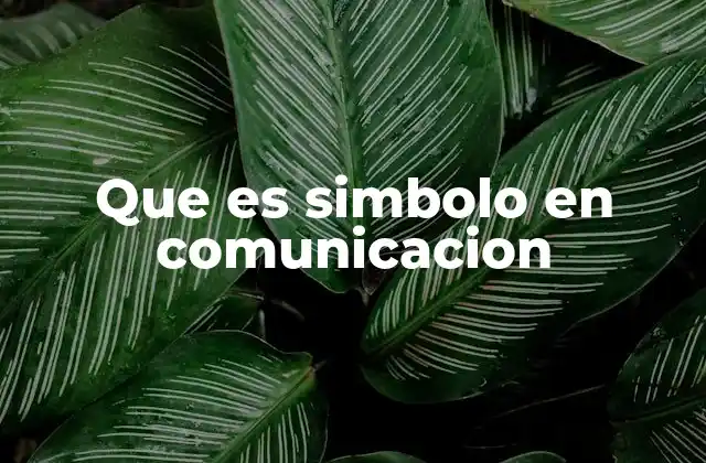 Que es Simbolo en Comunicacion