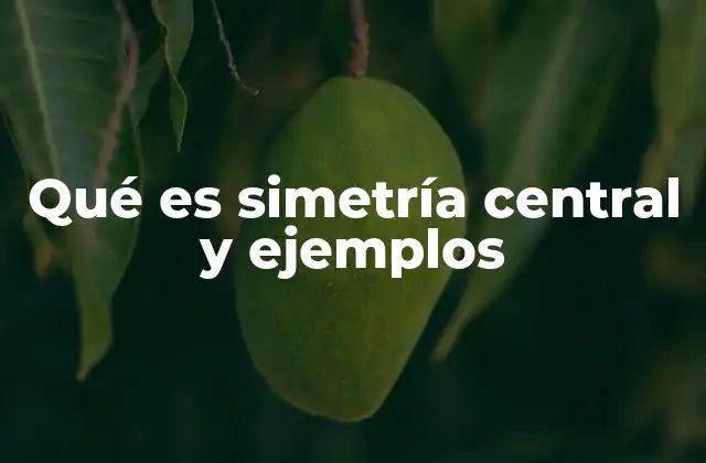 Qué es Simetría Central y Ejemplos 2 Simetría central en la geometría y sus aplicaciones