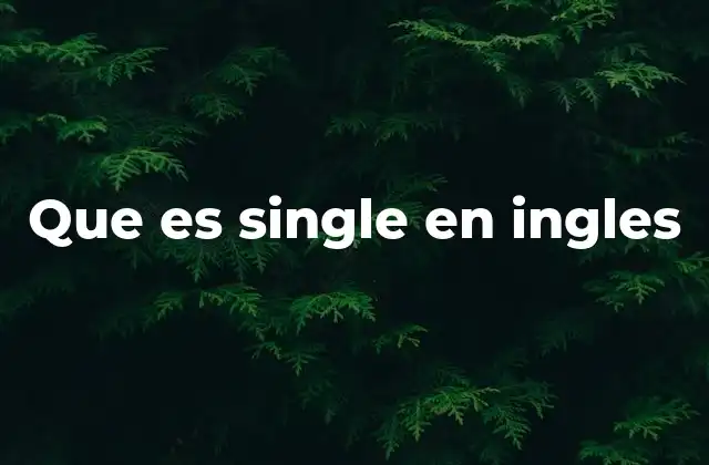 Que es Single en Ingles 2 El uso de single en contextos cotidianos