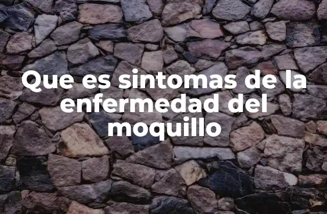 Que es Sintomas de la Enfermedad Del Moquillo