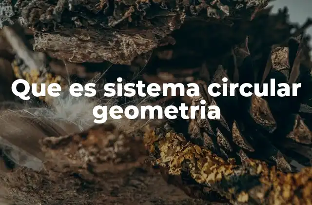 Que es Sistema Circular Geometria