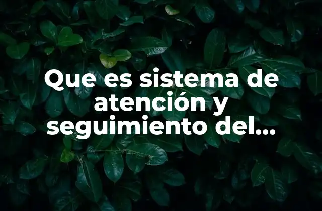 Que es Sistema de Atención y Seguimiento Del Cliente