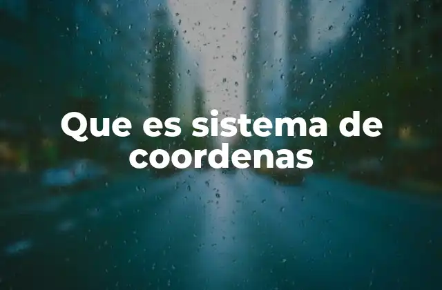 Que es Sistema de Coordenas 2 Diferentes tipos de sistemas de coordenadas