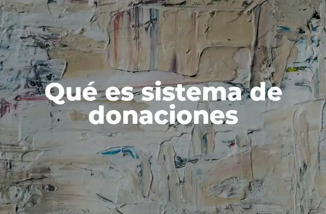 Qué es Sistema de Donaciones