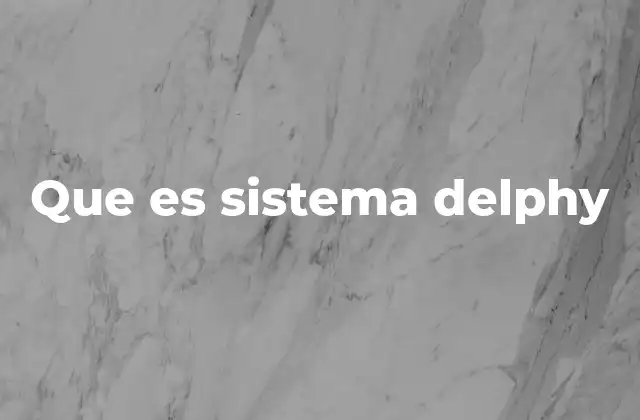 Que es Sistema Delphy