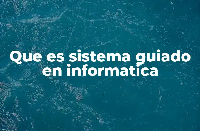 Que es Sistema Guiado en Informatica