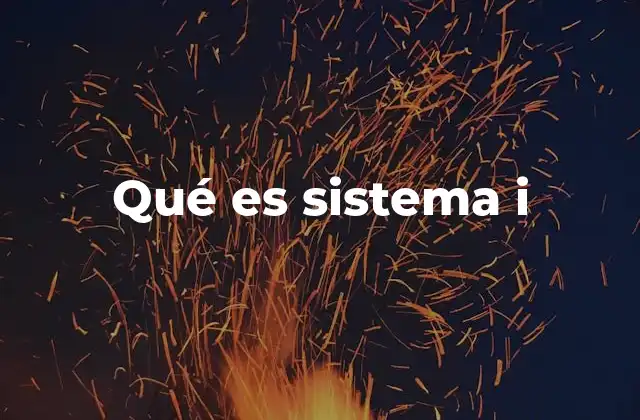 Qué es Sistema I