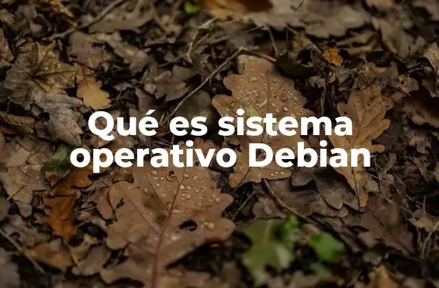 Qué es Sistema Operativo Debian
