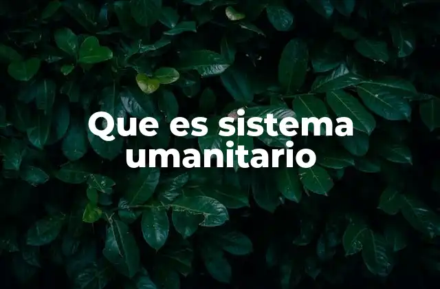 Que es Sistema Umanitario