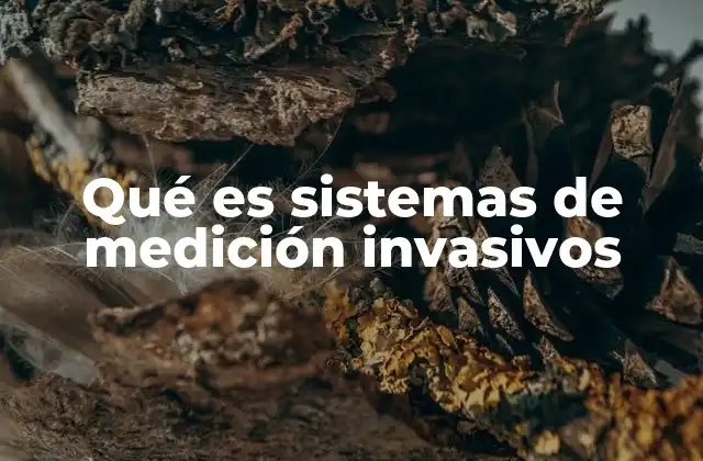 Qué es Sistemas de Medición Invasivos